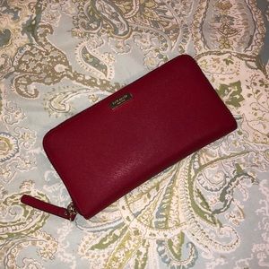 Fire red Kate Spade wallet